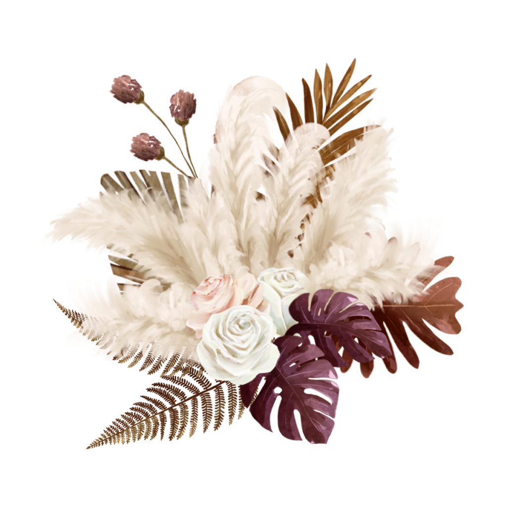 Bouquets champêtre pampas